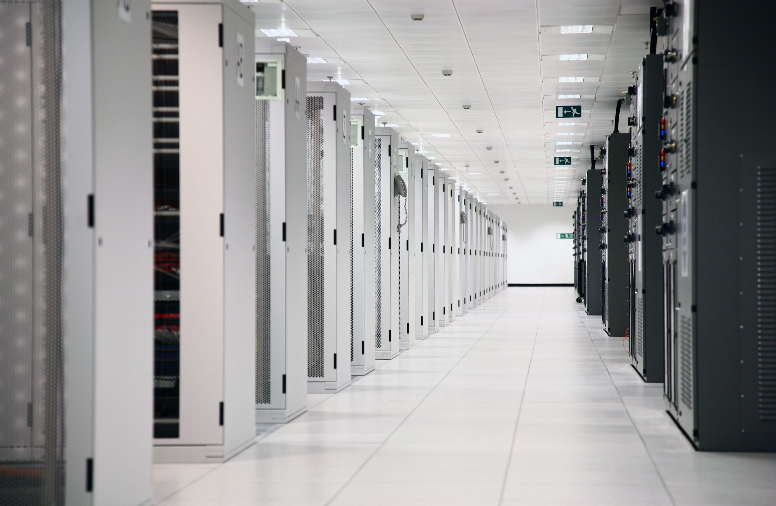 white and black colored Network Servers at Data Center