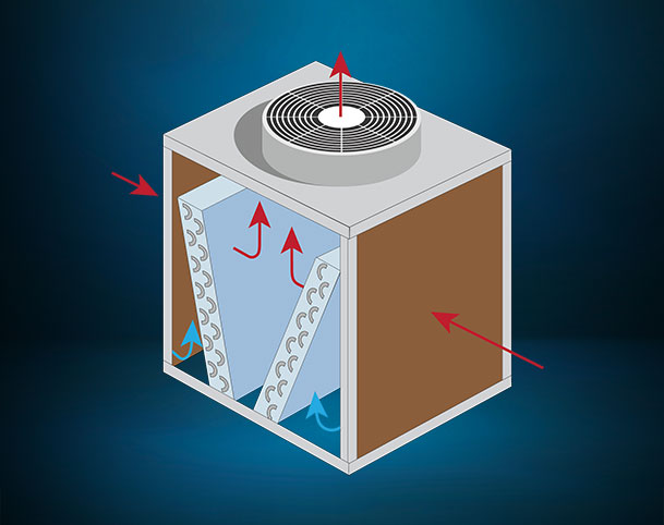 A diagram showing how precooling works in a cooling system