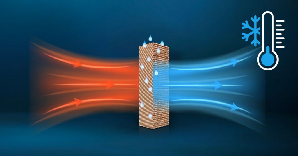 Direct evaporative cooling in action